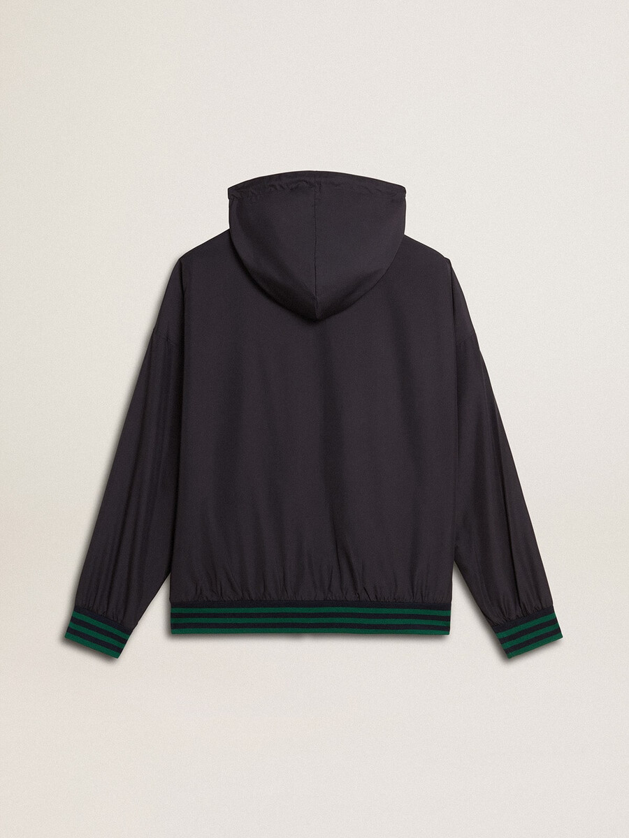 groen-blauwe omkeerbare hoodie voor heren