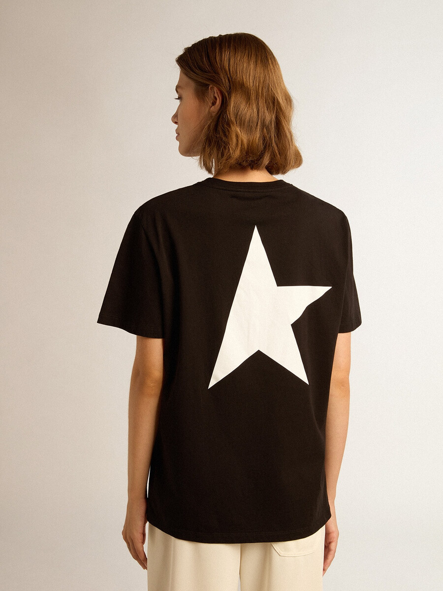 t-shirt uit de black star collection met contrasterend wit logo en ster.