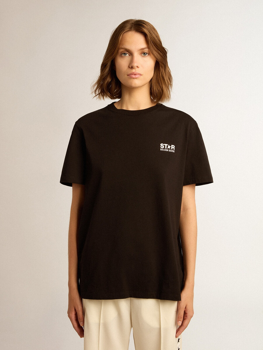 t-shirt uit de black star collection met contrasterend wit logo en ster.
