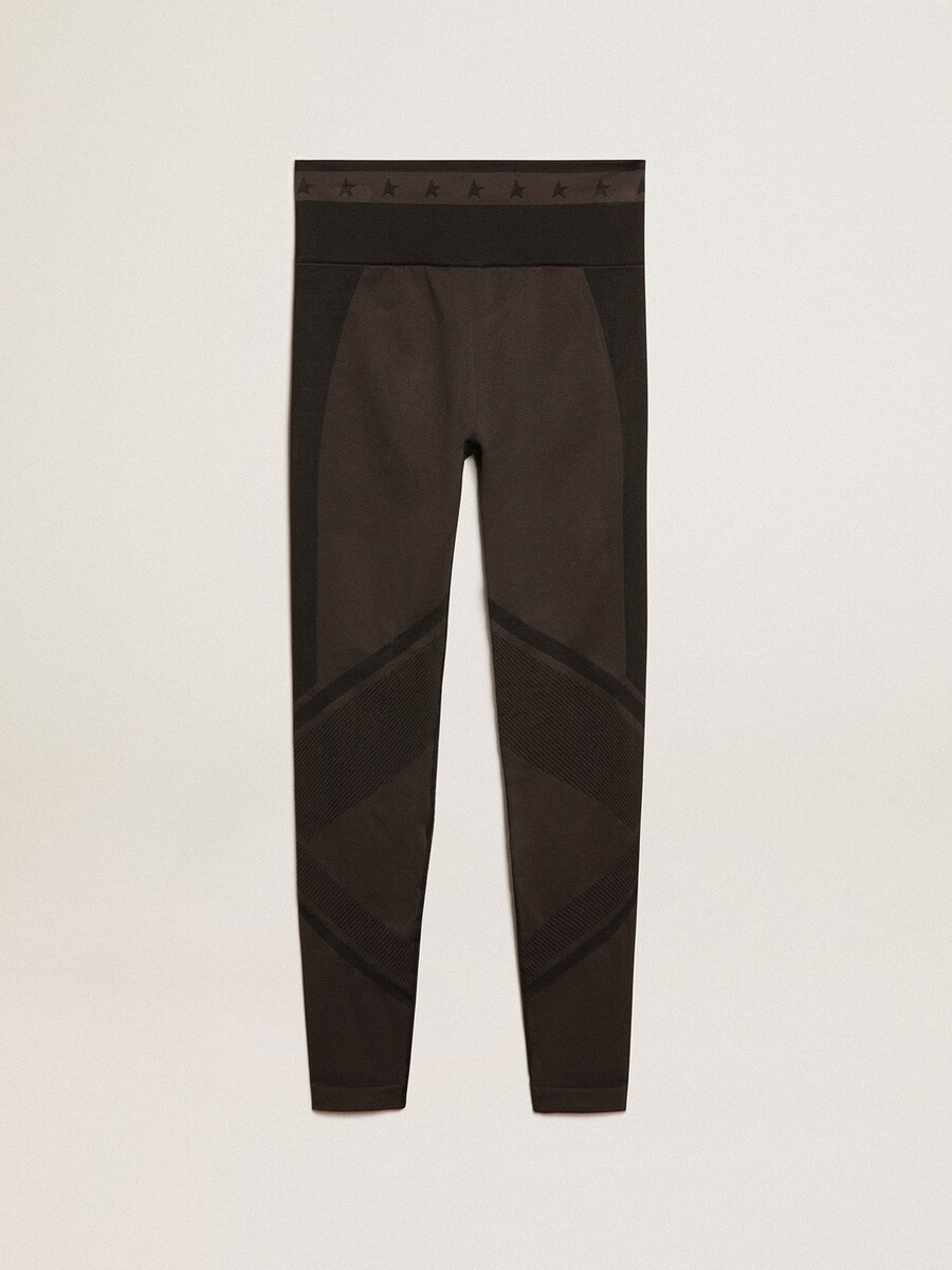 zwarte dameslegging met gemengde stiksels