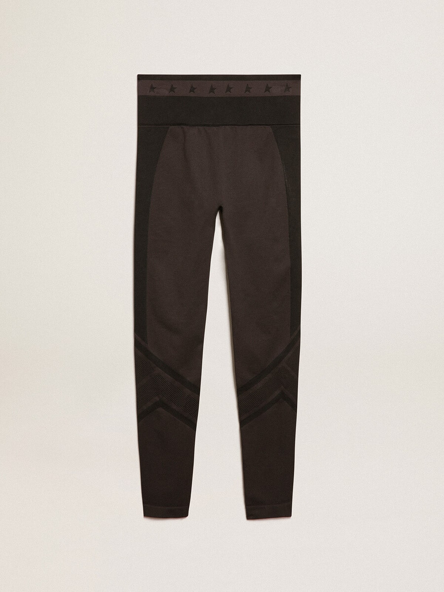 zwarte dameslegging met gemengde stiksels