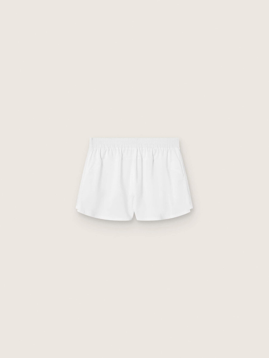 witte dubbellaagse sportshorts voor dames