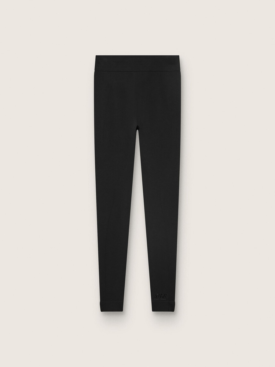 zwarte sportlegging met hoge taille voor dames