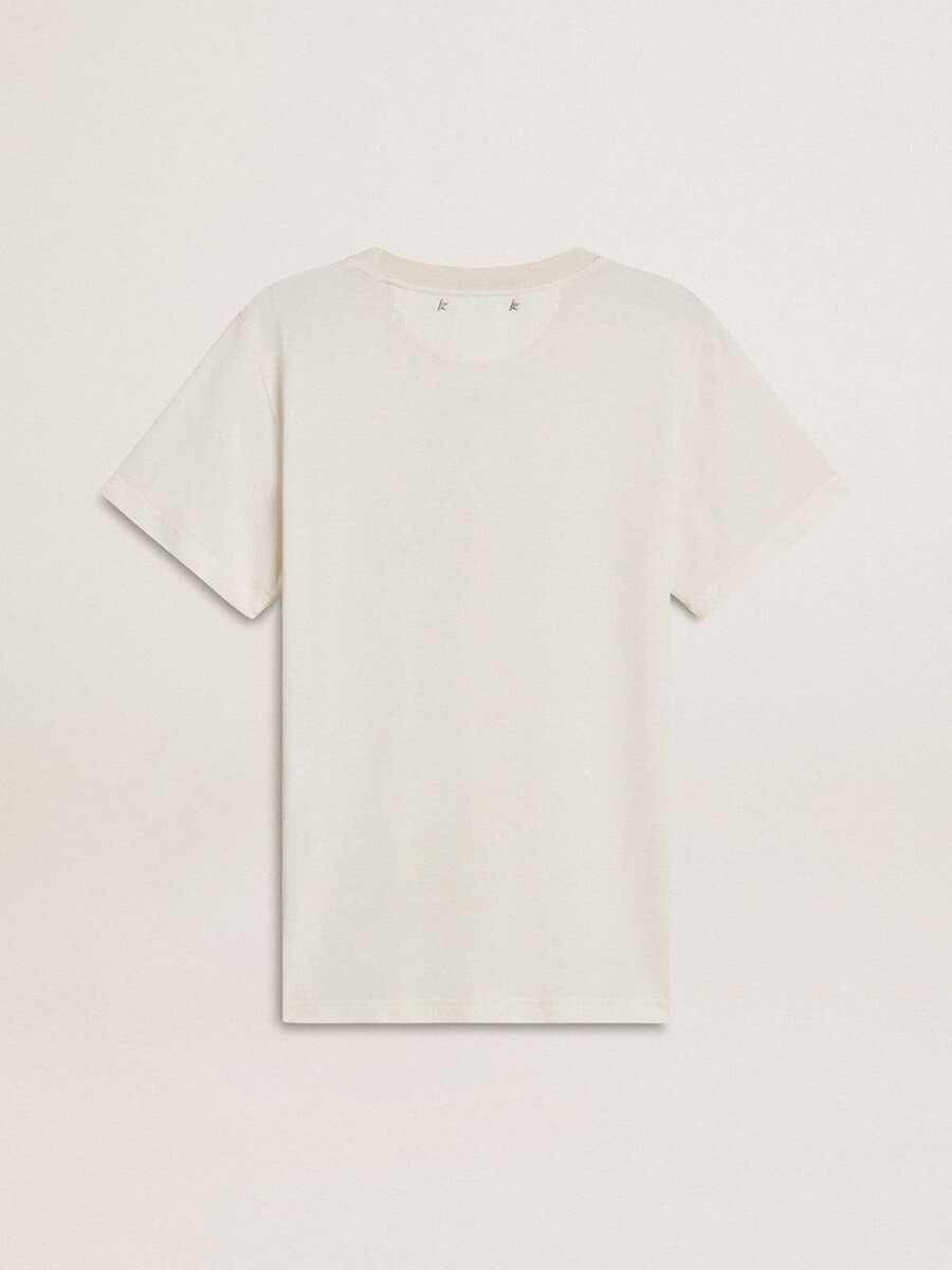wit dames-t-shirt met print op de voorkant