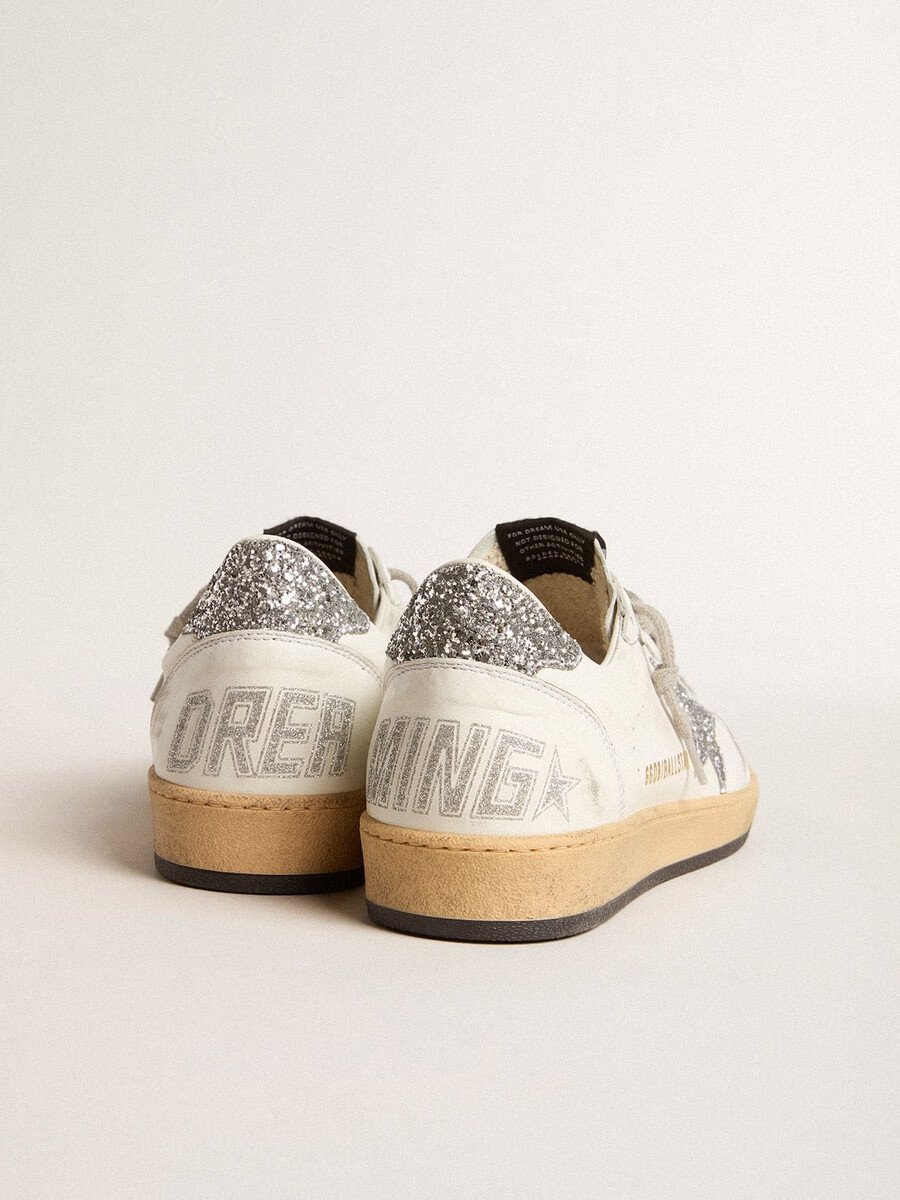 ball star wishes herenschoenen van nappaleer met glitterster en hielstuk.