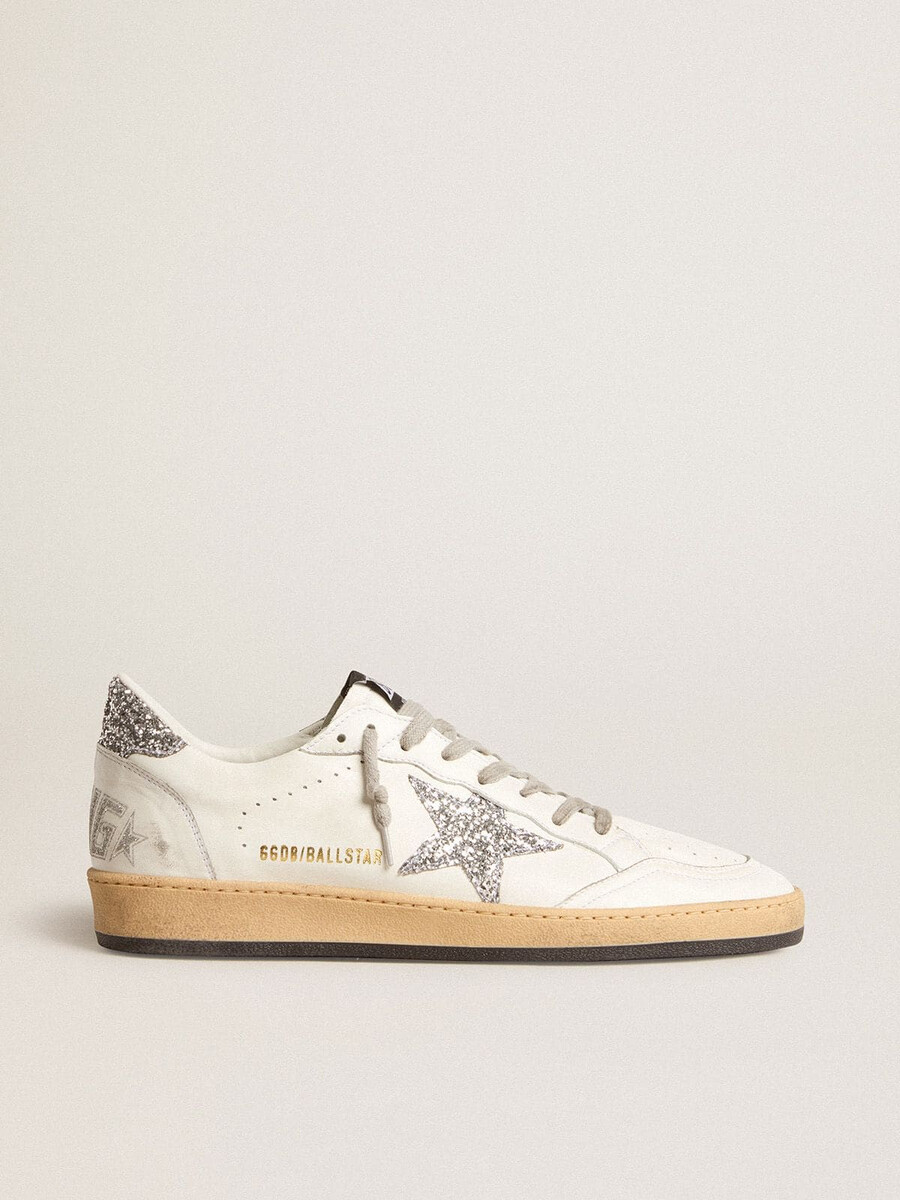 ball star wishes herenschoenen van nappaleer met glitterster en hielstuk.