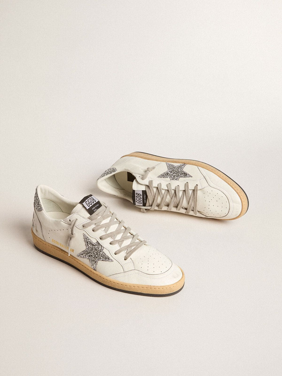 ball star wishes herenschoenen van nappaleer met glitterster en hielstuk.