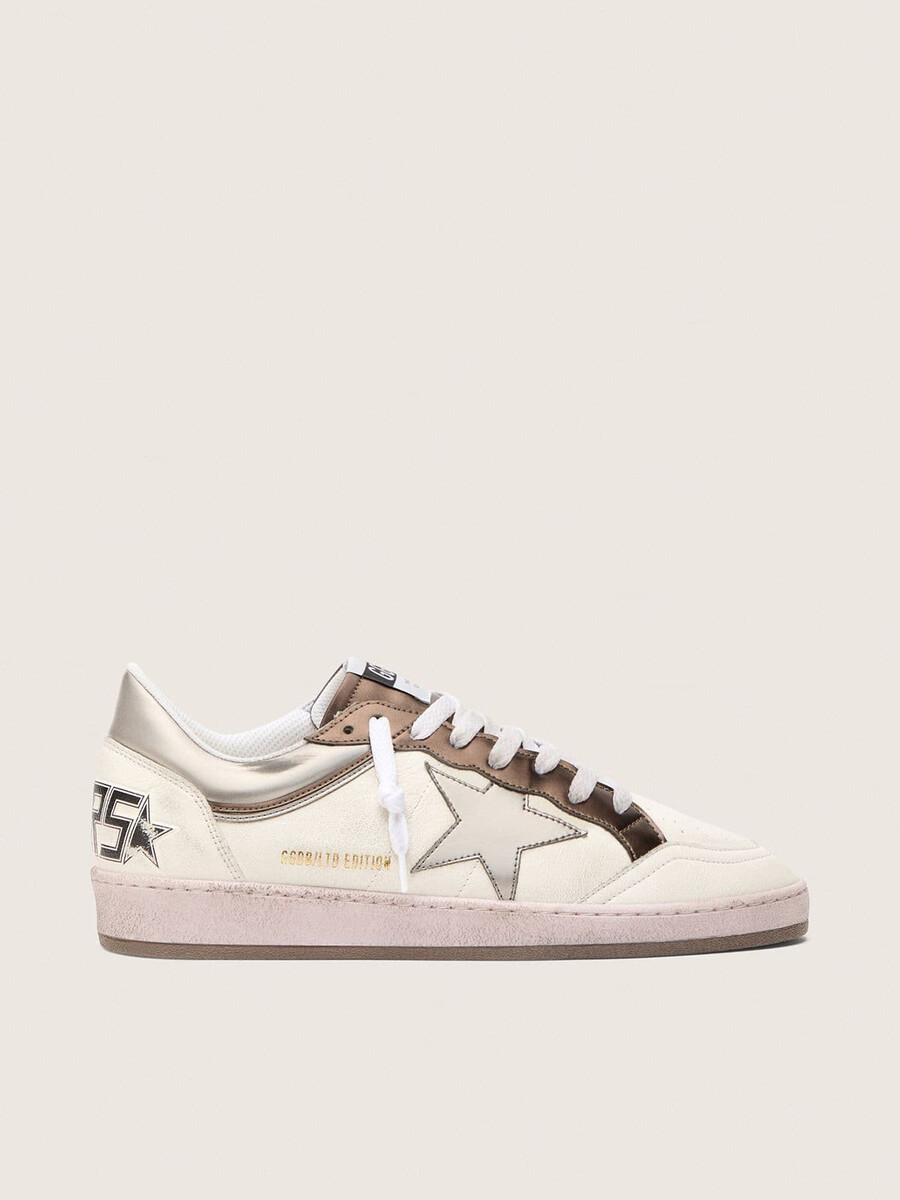 ball star ltd herenschoen van nappaleer met metallic biobased ster en inzetstukken.