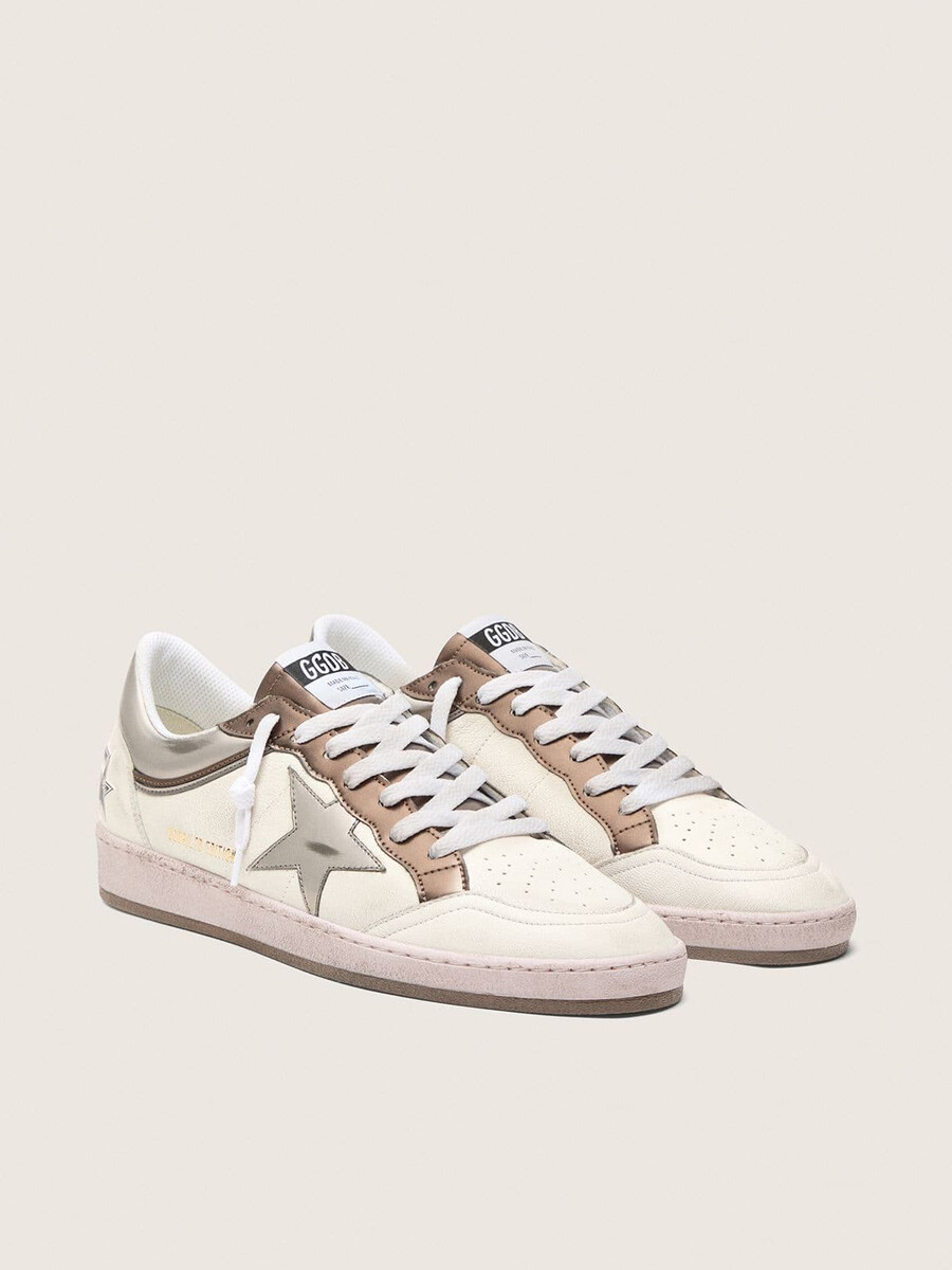 ball star ltd herenschoen van nappaleer met metallic biobased ster en inzetstukken.