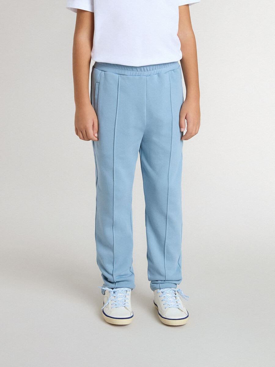 lichtblauwe joggingbroek met print voor jongens