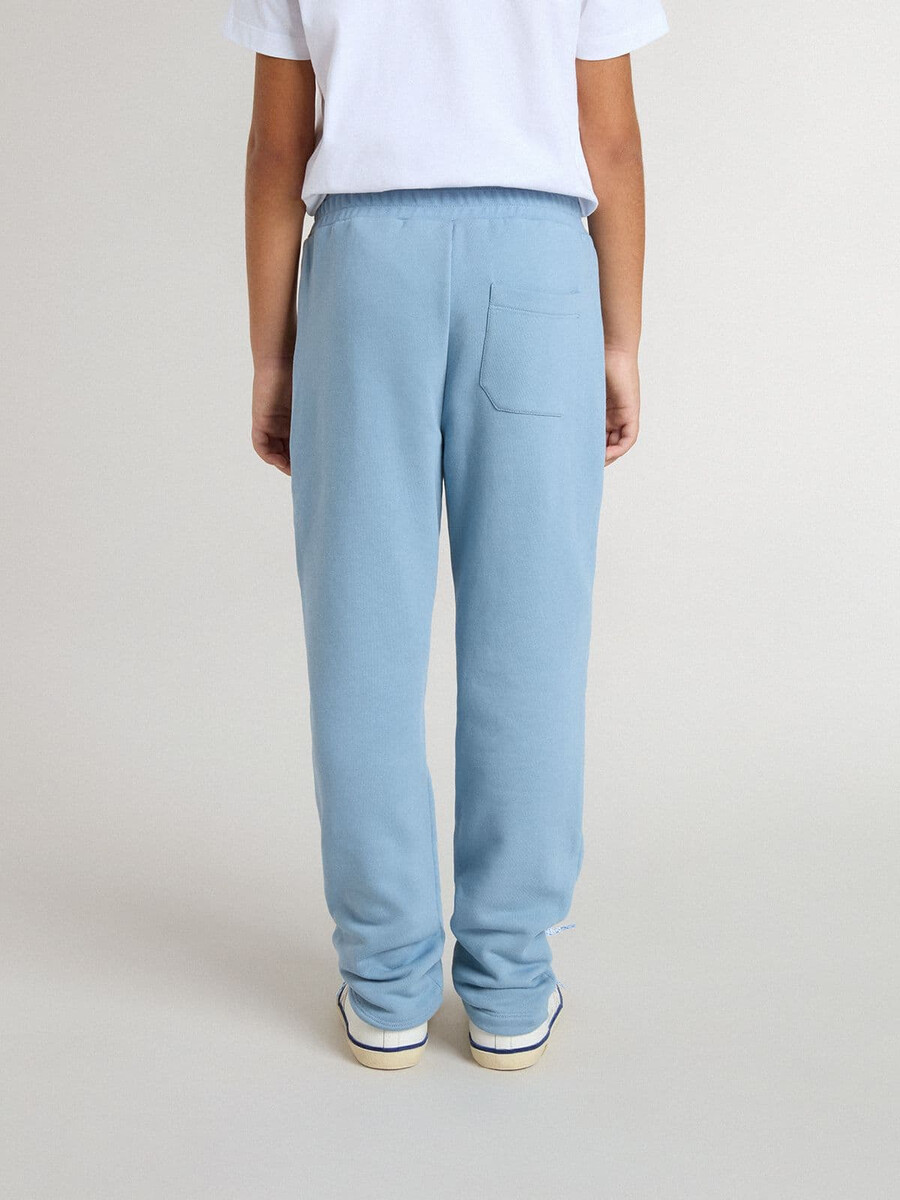 lichtblauwe joggingbroek met print voor jongens