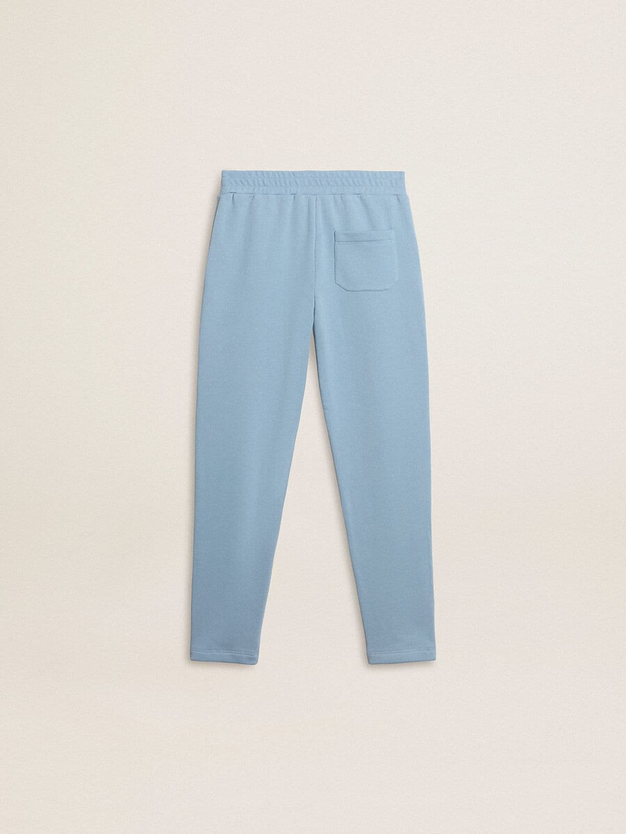 lichtblauwe joggingbroek met print voor jongens
