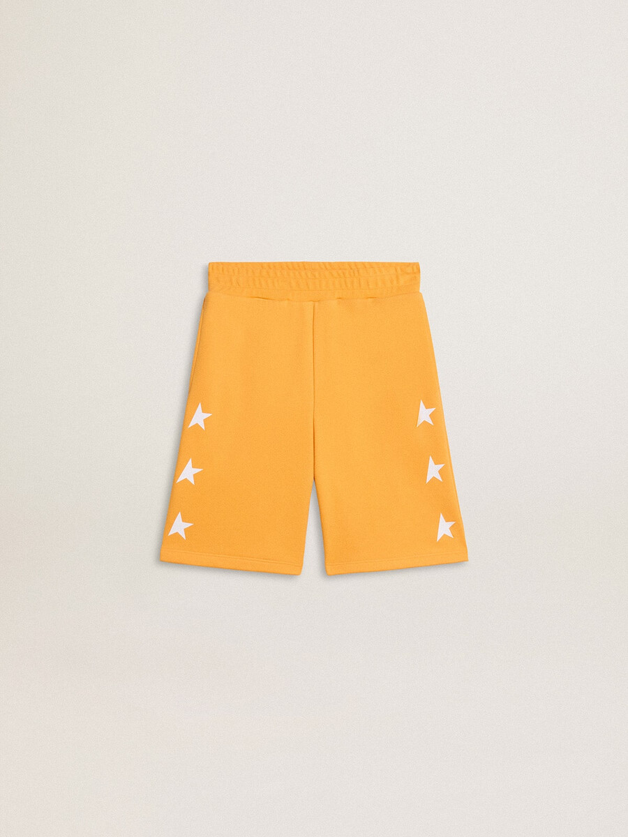 mosterdgele korte broek voor jongens
