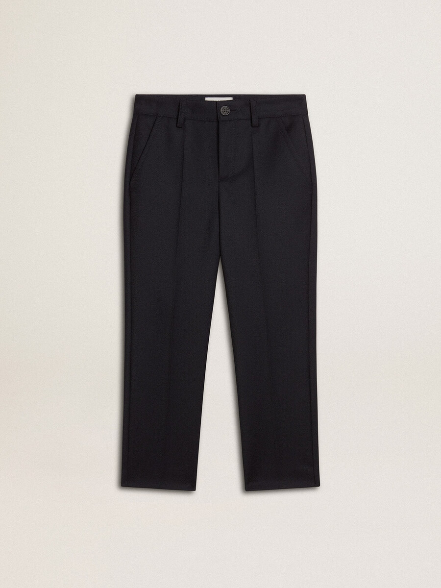 donkerblauwe wollen broek voor jongens