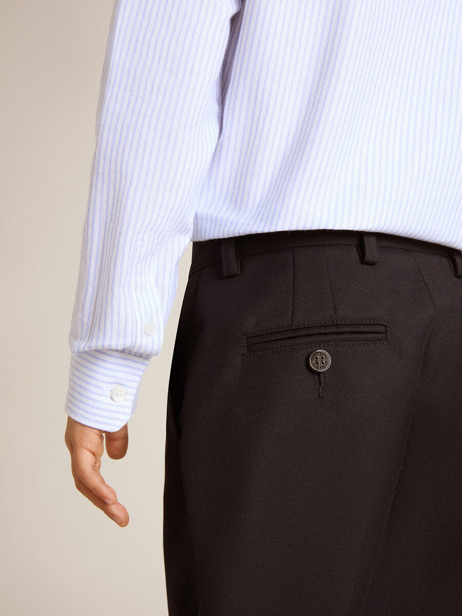 donkerblauwe wollen broek voor jongens