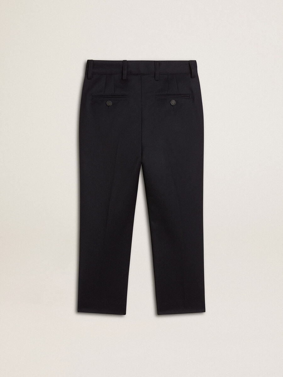donkerblauwe wollen broek voor jongens