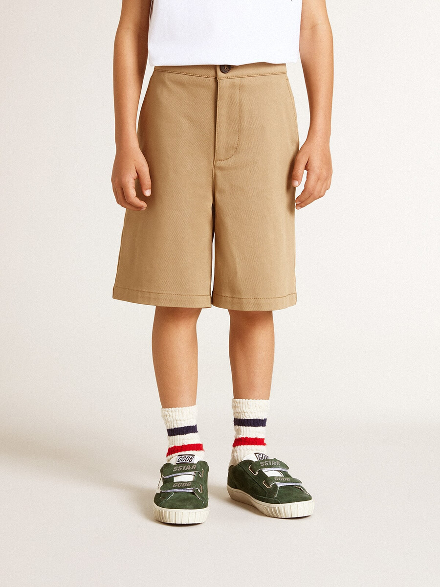 jongensshorts van beige katoen