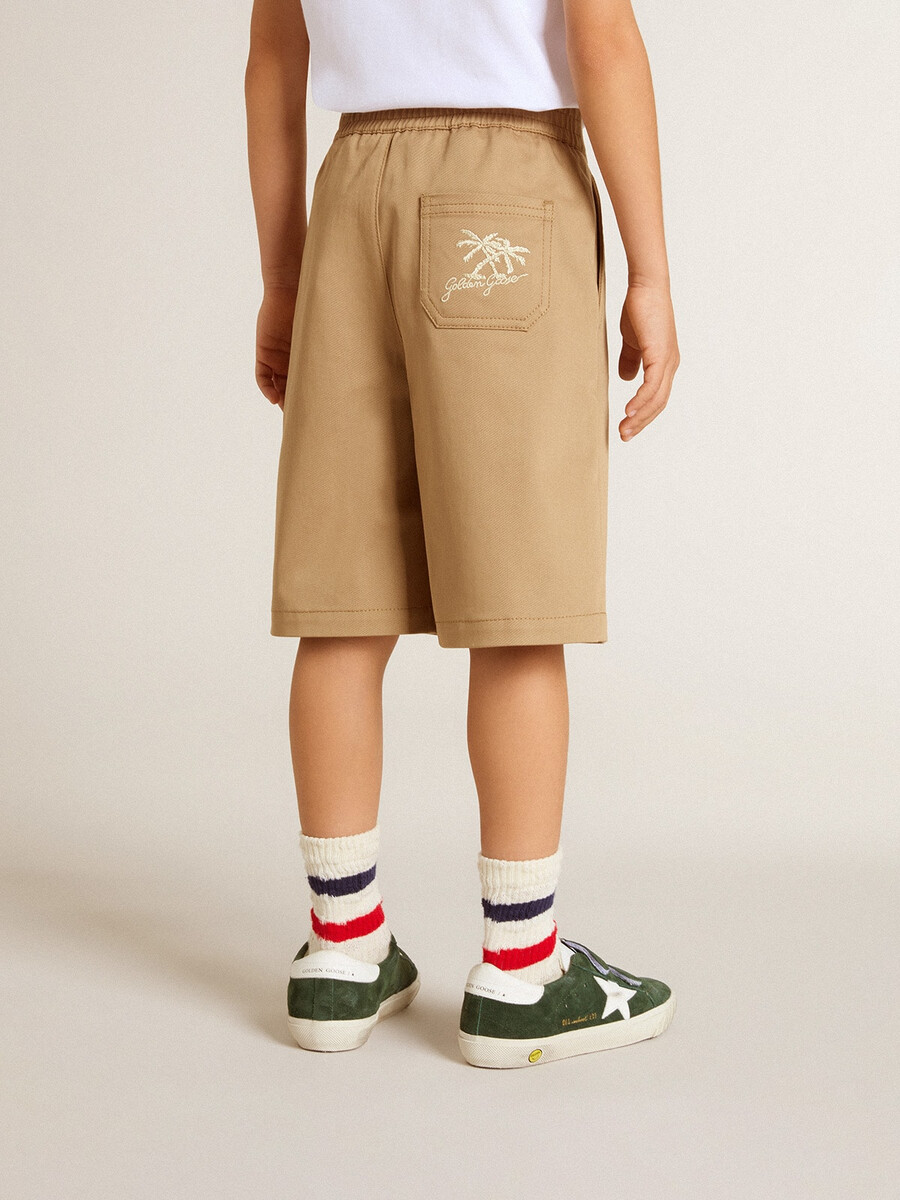 jongensshorts van beige katoen
