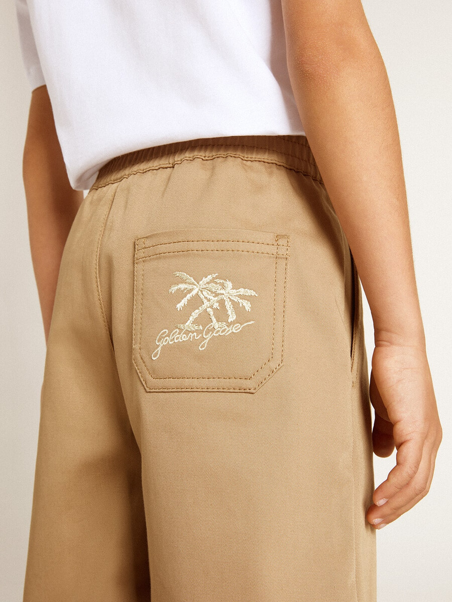 jongensshorts van beige katoen