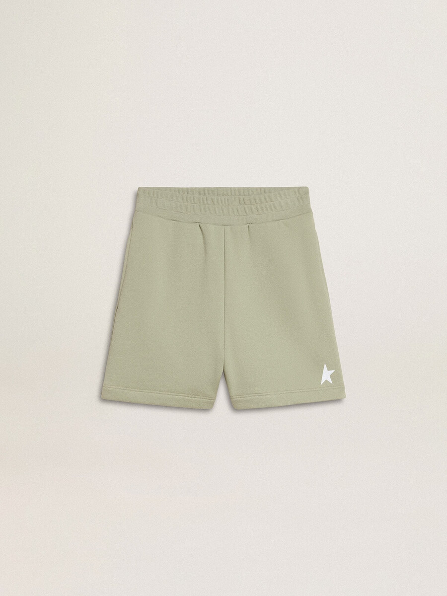 lichtgroene shorts met witte ster