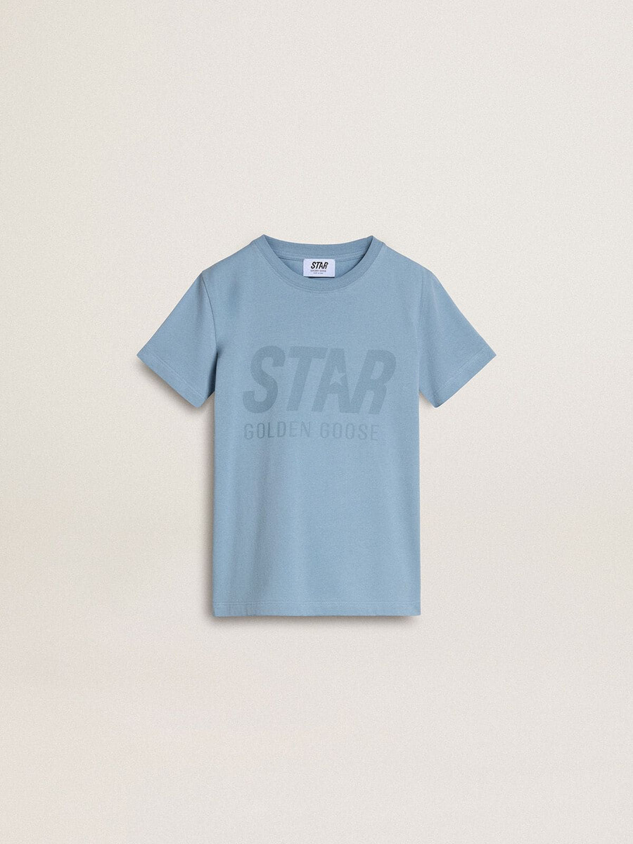 lichtblauw t-shirt voor jongens met print