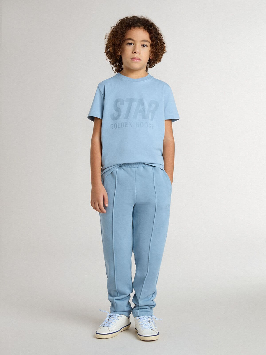 lichtblauw t-shirt voor jongens met print