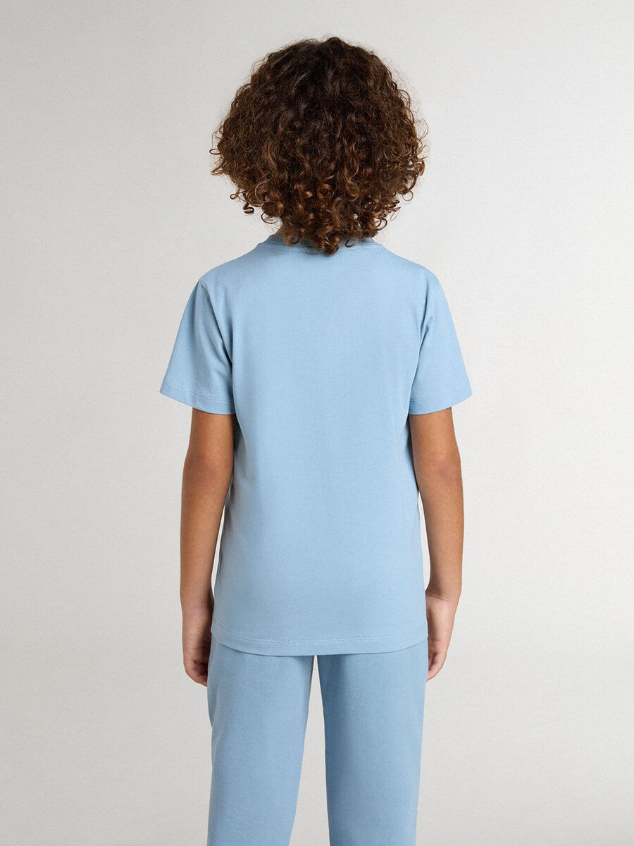 lichtblauw t-shirt voor jongens met print