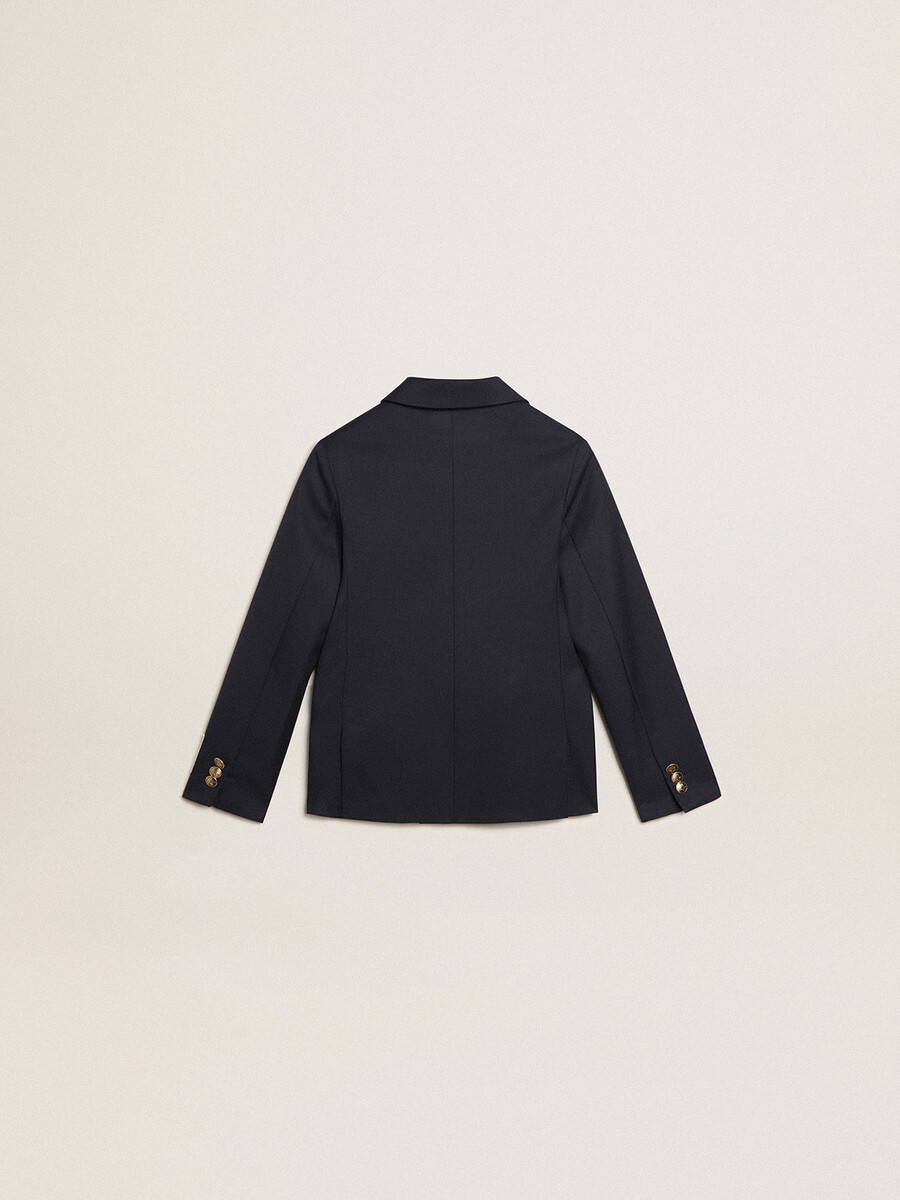 donkerblauwe dubbelzijdige blazer met knopen voor jongens