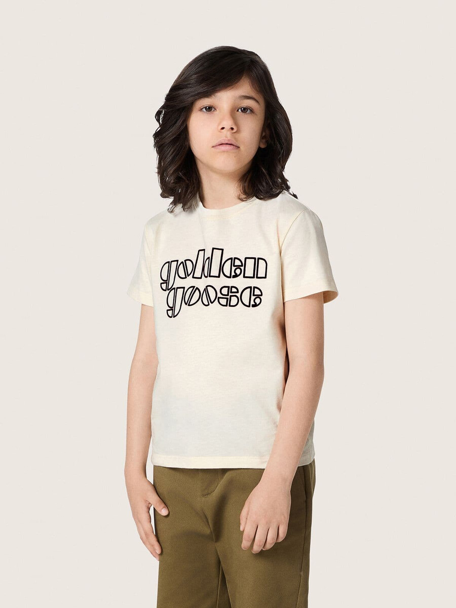 journey jongens t-shirt van wit katoenen jersey met logo