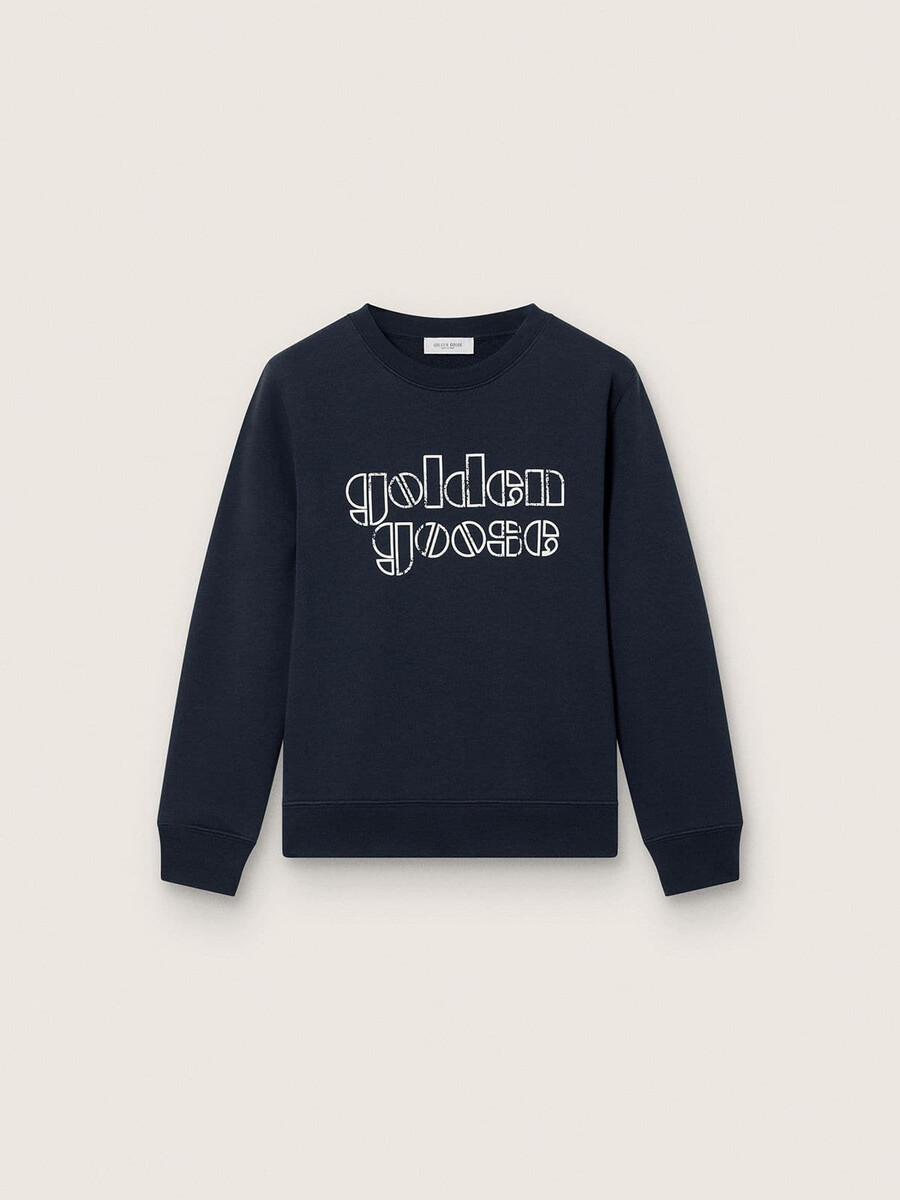 journey jongenssweatshirt in blauwe katoenmix met een contrasterend logo.