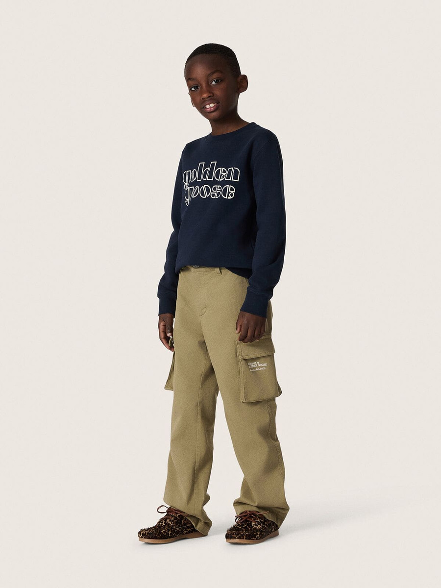 journey jongenssweatshirt in blauwe katoenmix met een contrasterend logo.