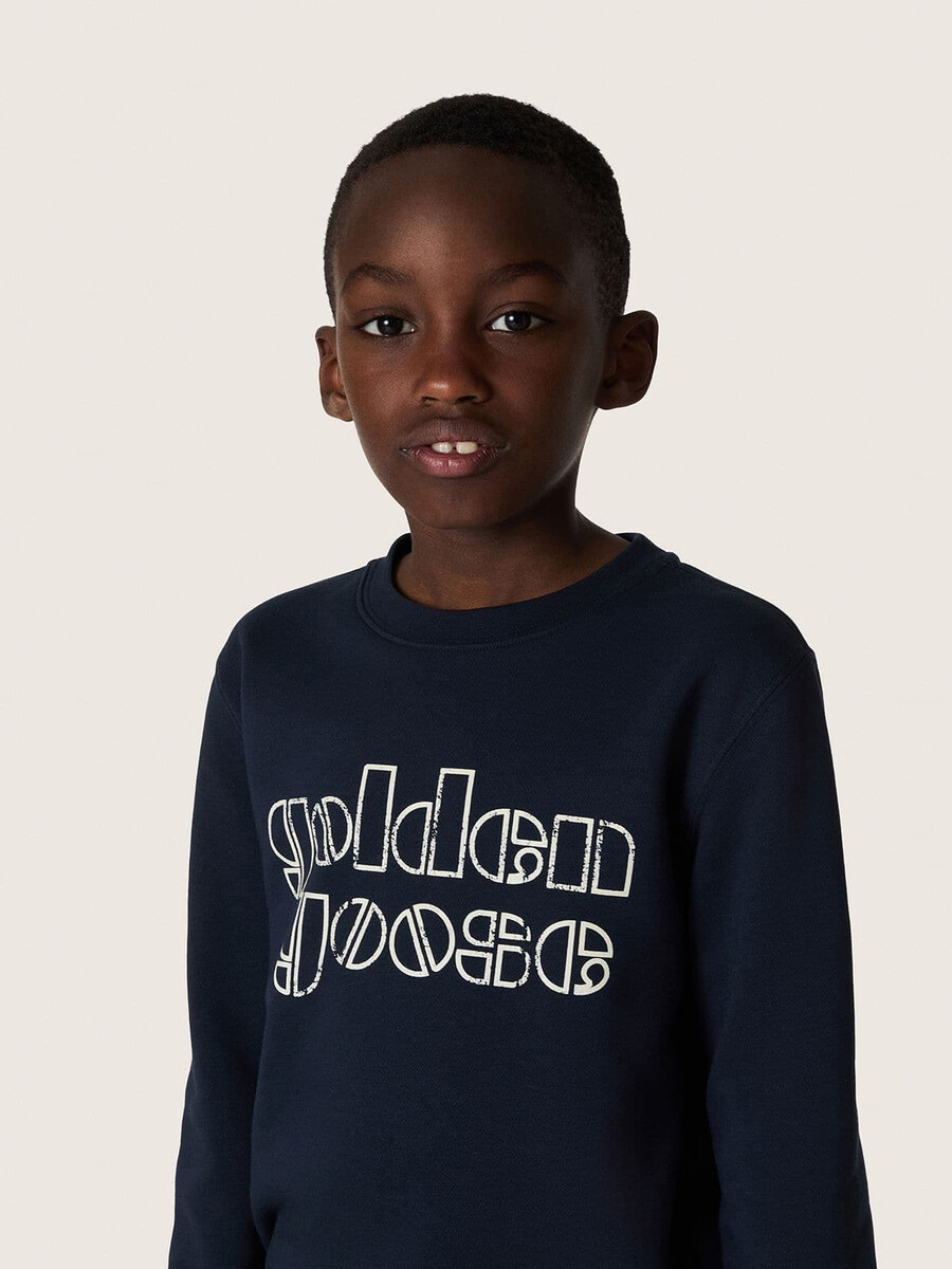 journey jongenssweatshirt in blauwe katoenmix met een contrasterend logo.