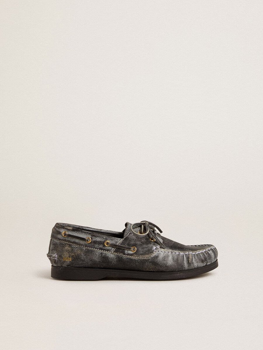 young cruise loafers in zwart verweerd leer