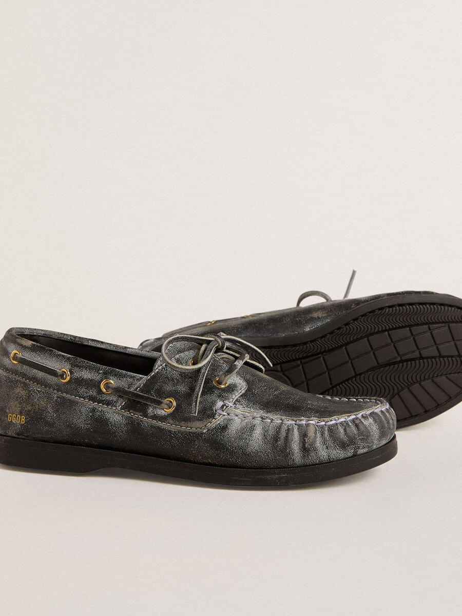 young cruise loafers in zwart verweerd leer