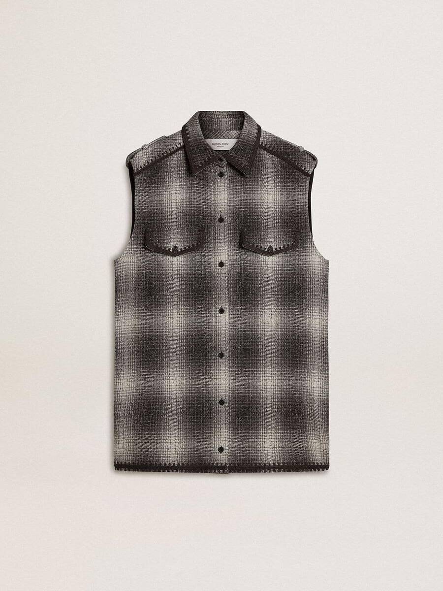 donkergrijze damesjurk van wolmix
