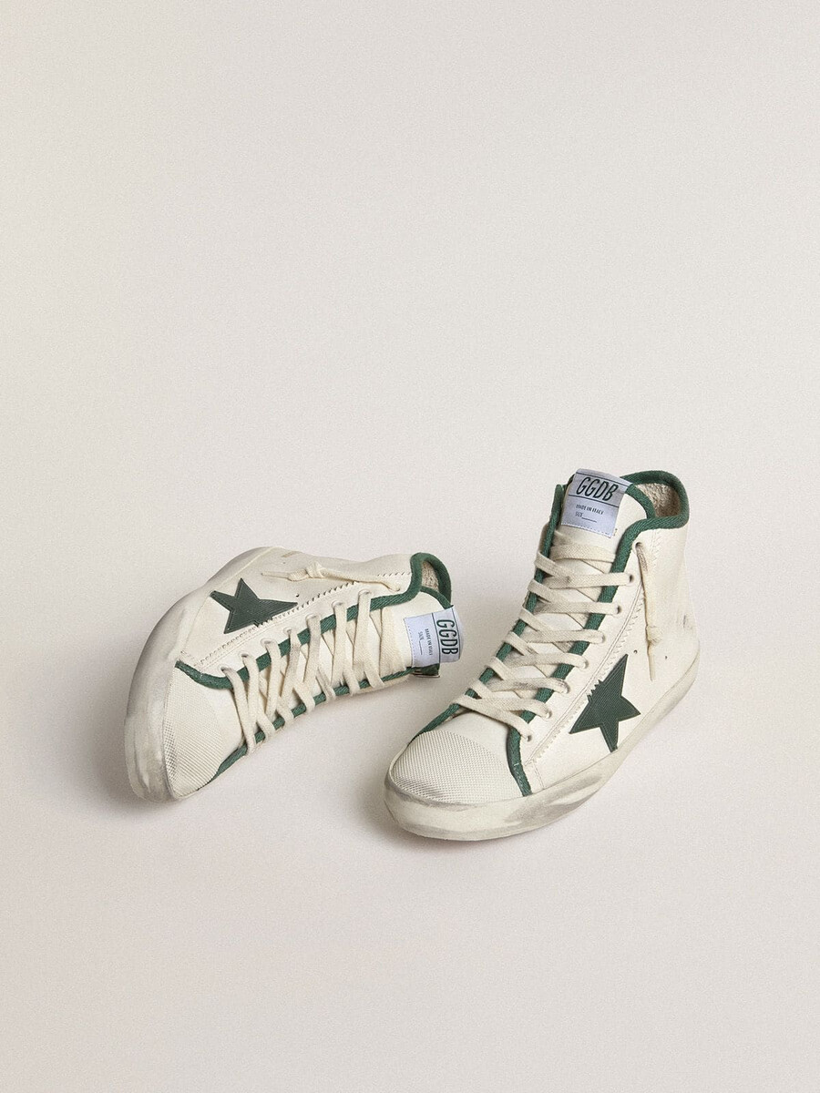 damesschoenen francy ltd van nappaleer met groene rubberen ster.