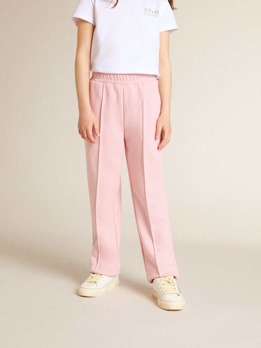 roze joggingbroek met glitterster op de voorkant