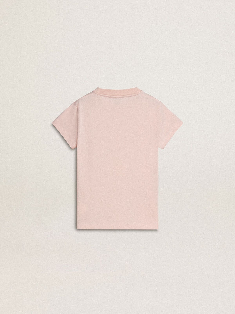 roze t-shirt voor meisjes met roze print op de voorkant