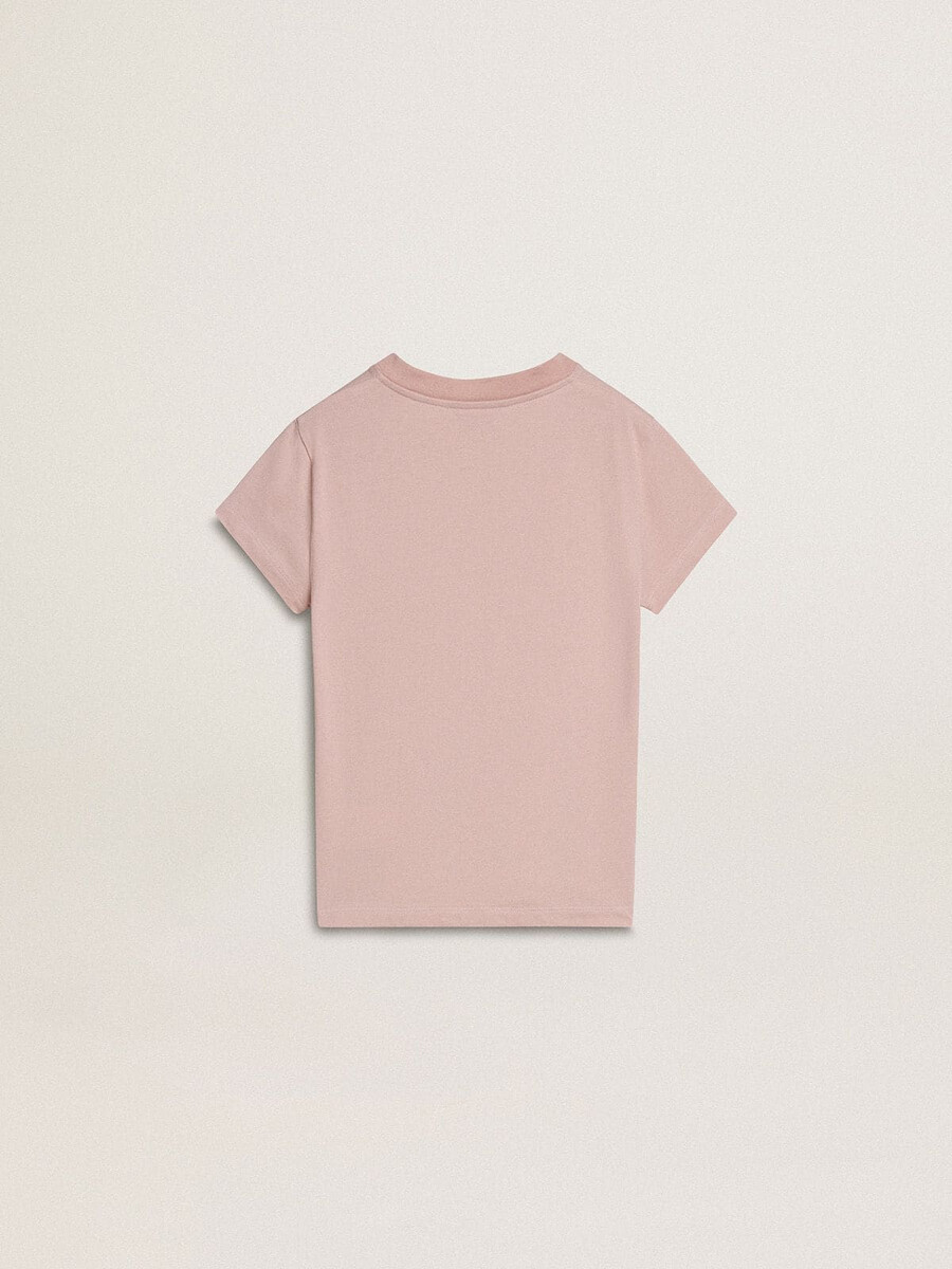 roze t-shirt voor meisjes met witte opdruk