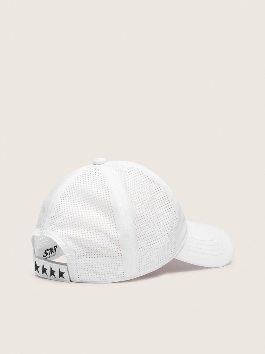 witte baseballpet in technische stijl