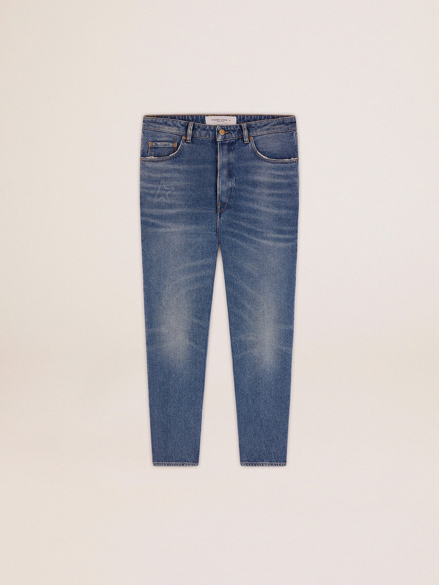slim fit jeans voor heren met een medium wassing.