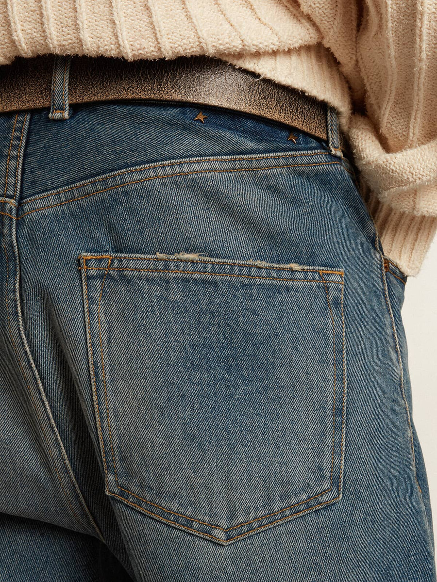 slim fit jeans voor heren met een medium wassing.