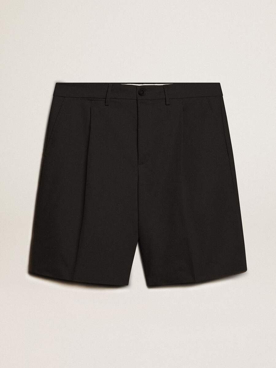 bermudashorts voor heren van zwart katoen