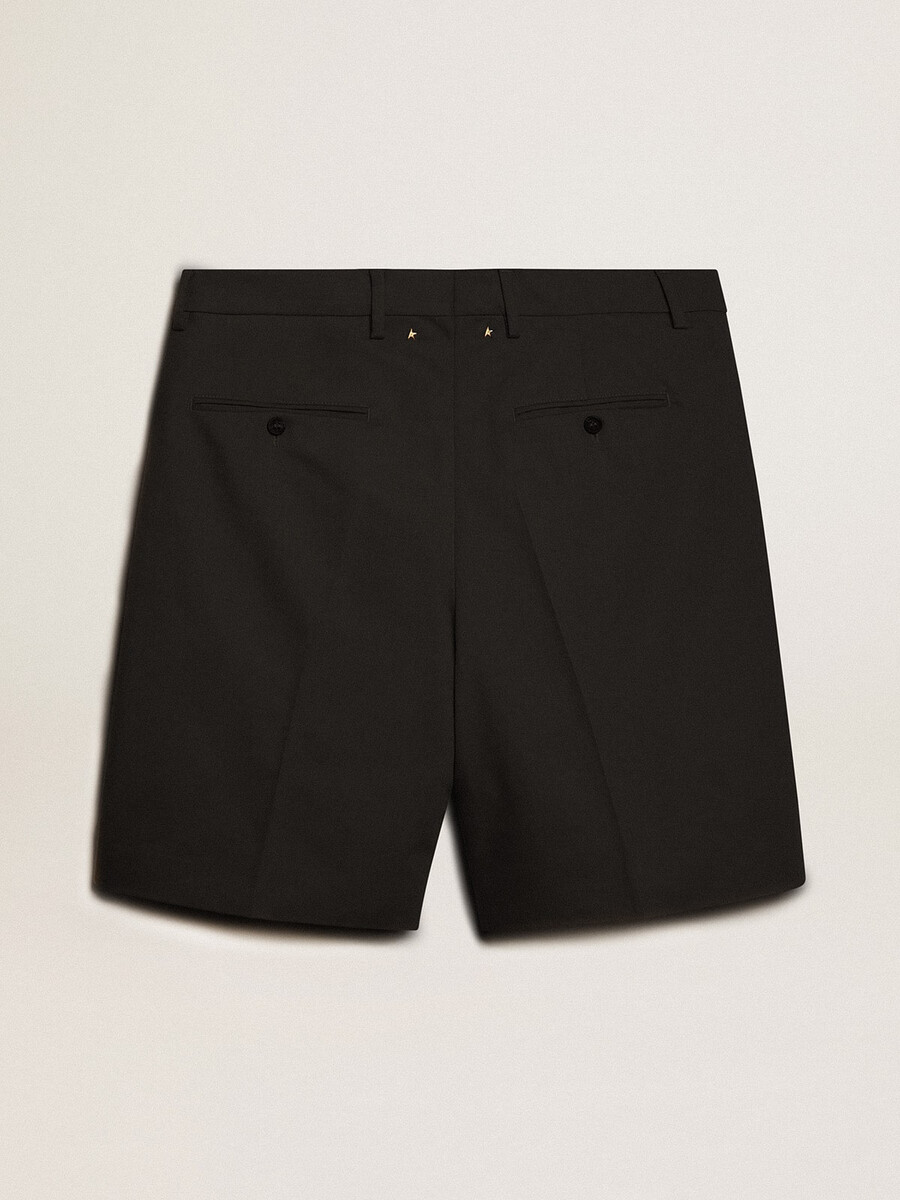 bermudashorts voor heren van zwart katoen