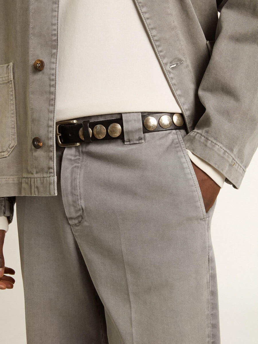 grijze katoenen chino broek