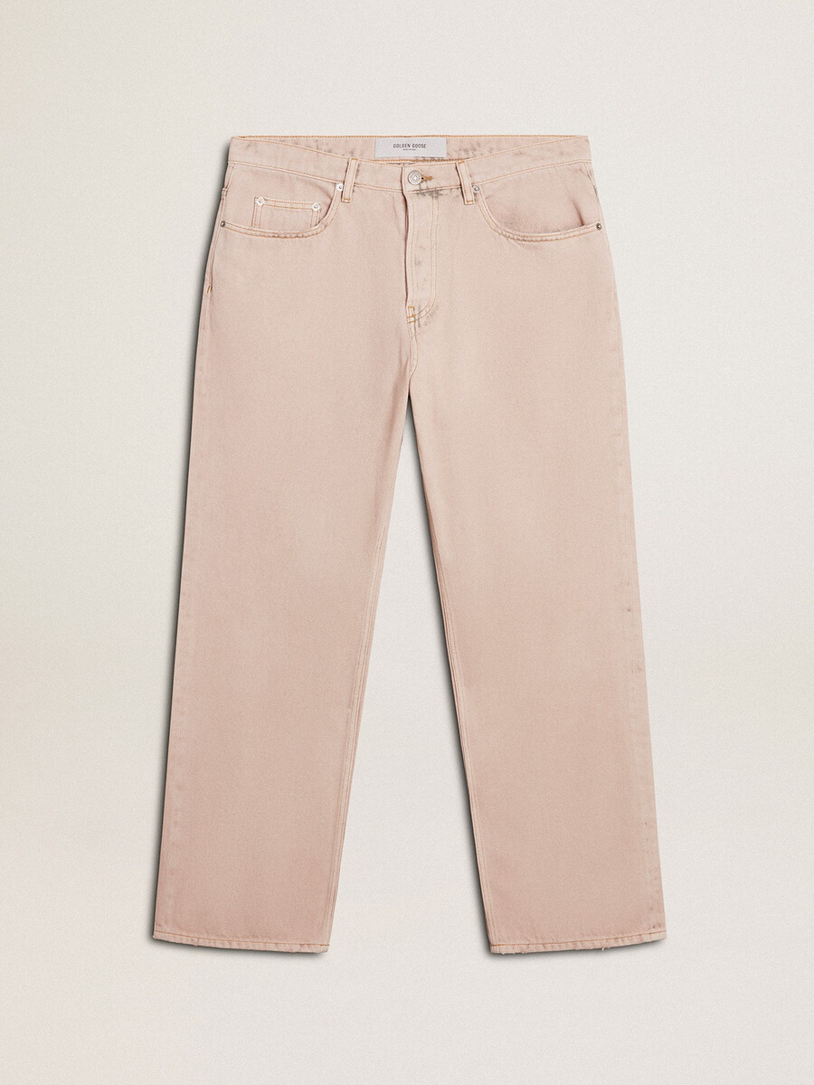 roze geverfde herenjeans