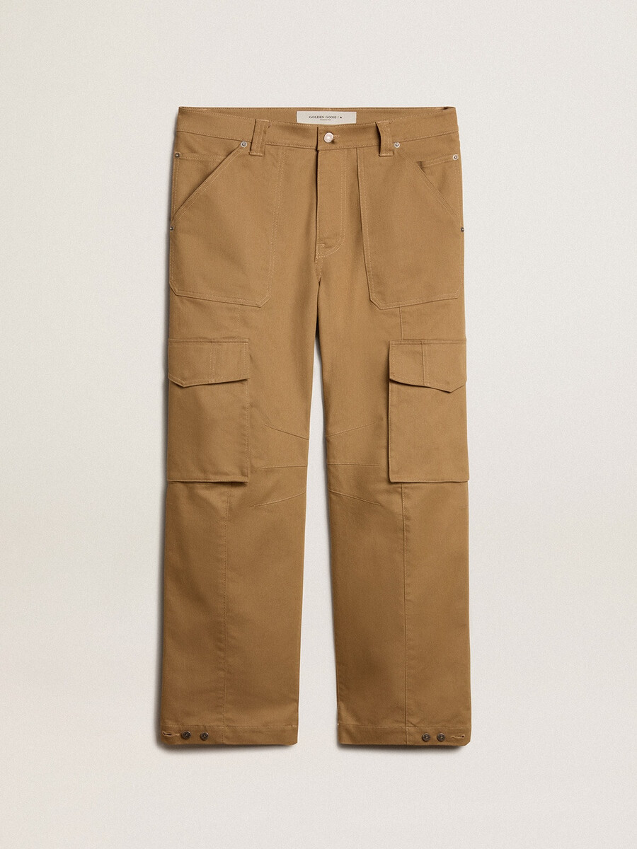 beige kaki cargobroek