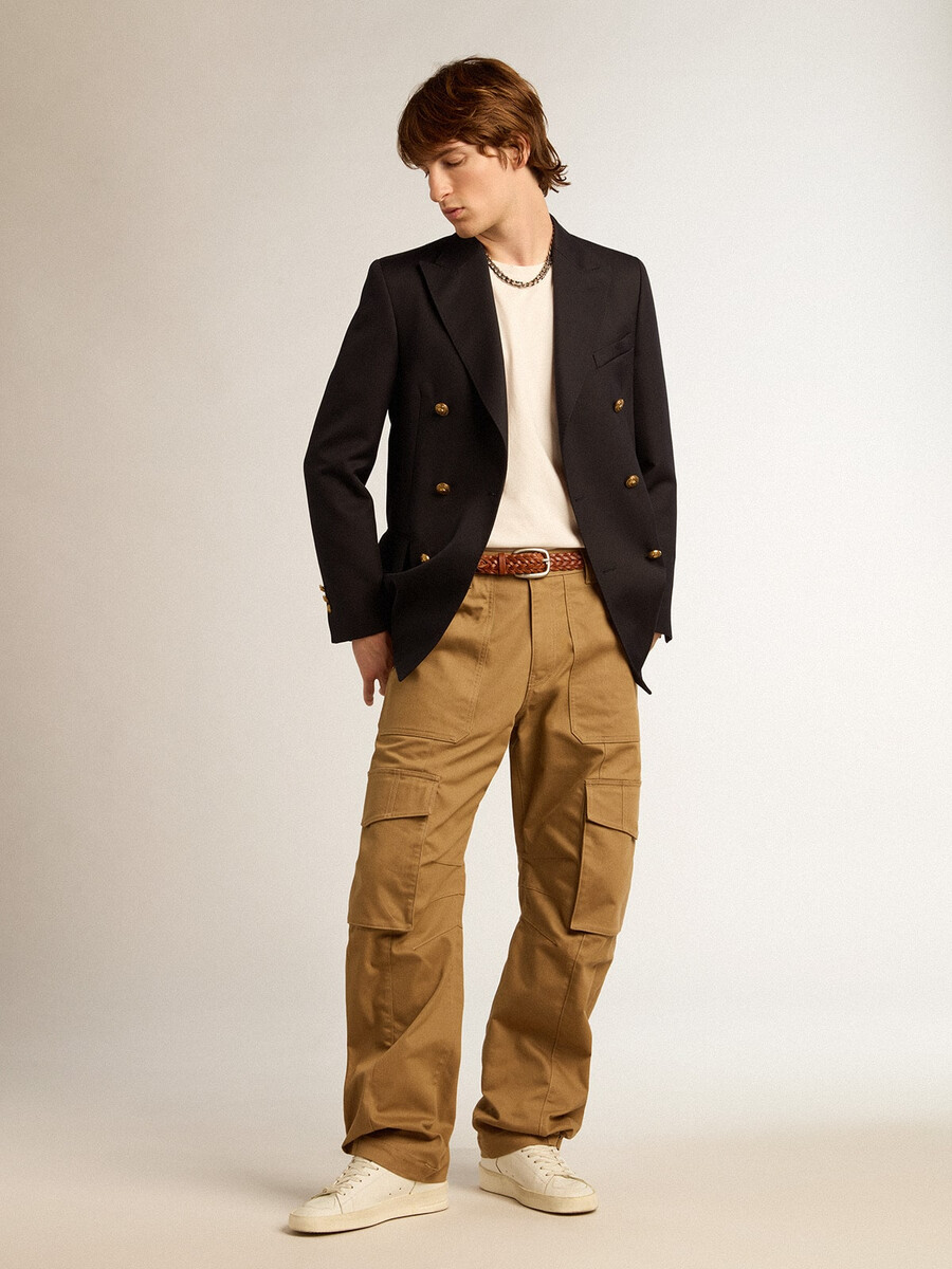 beige kaki cargobroek
