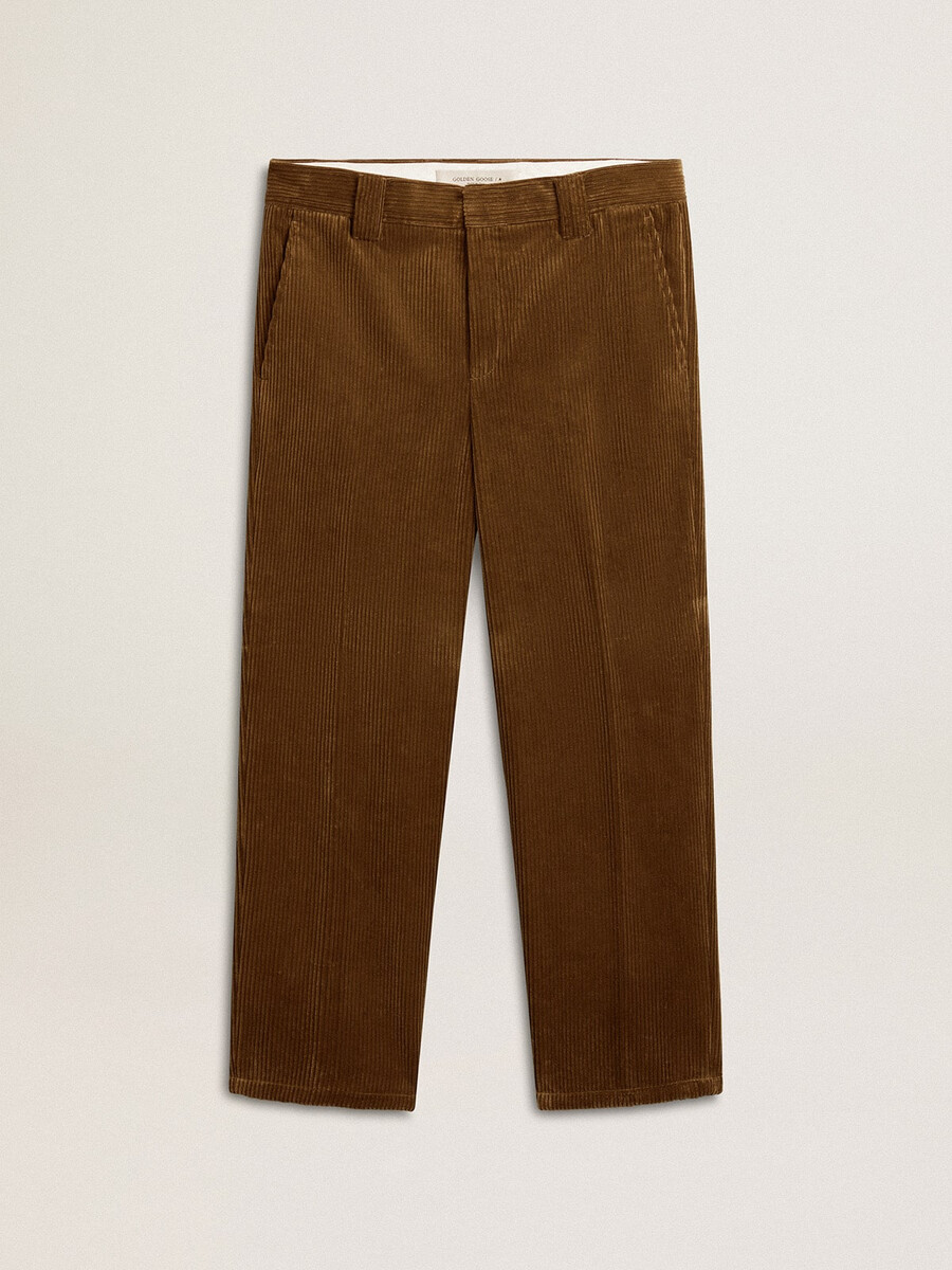 donkergroene corduroy broek voor heren