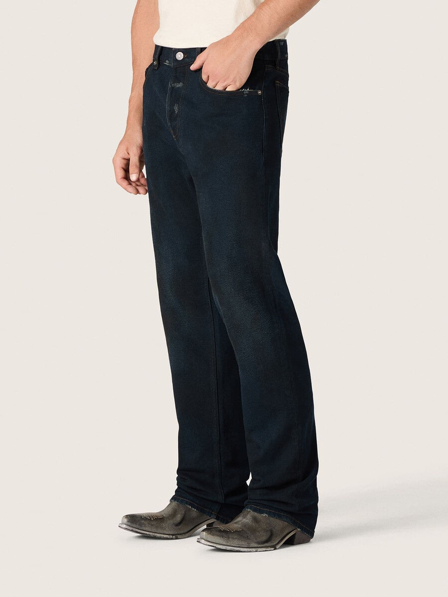 slim-fit jeans voor heren in donker indigo stretchdenim.